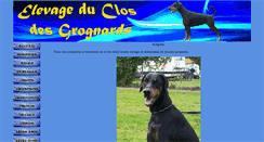 Desktop Screenshot of dobermann-elevage-du-clos-des-grognards.com